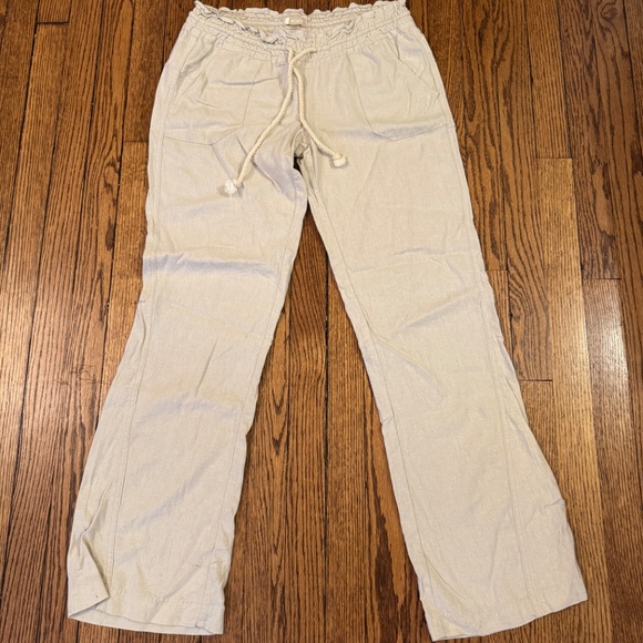 Roxy Linen-Blend Pants, Size S - Picture 2 of 4